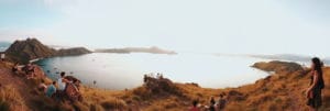 panoramic picture of padar island during sunrise