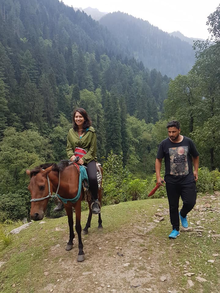 On a horse in Naranag