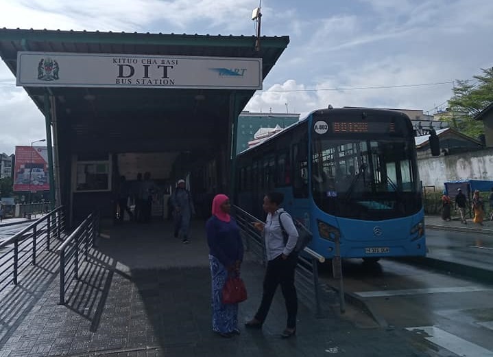 Bus stop in Dar es Salaam