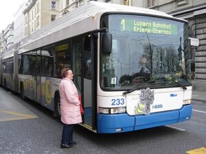 Bus from Lucerne to Kriens Pilatus