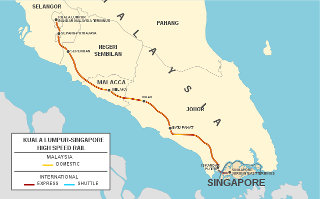 Singapore Malaysia map