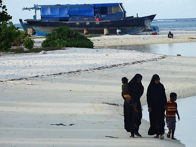 Locals on Maafushi island Maldives