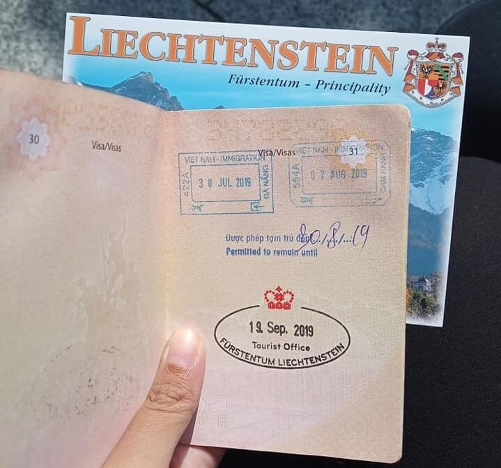 Liechtenstein souvenir stamp | Ummi Goes Where?