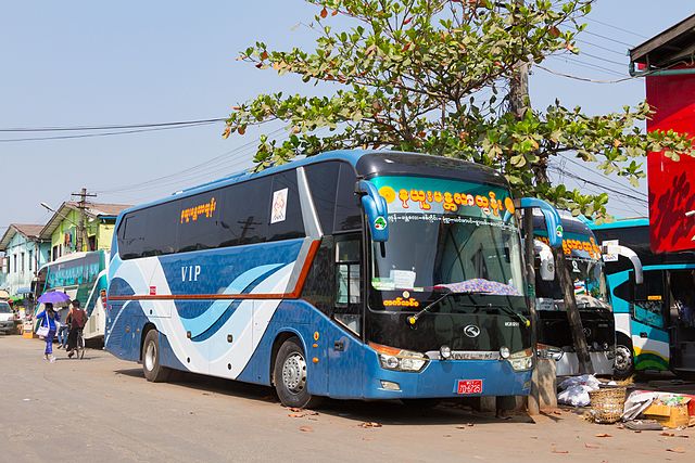VIP bus in Myanmar