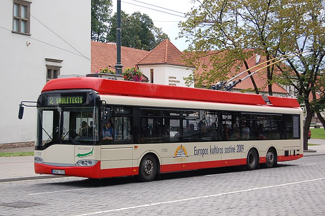 Trolleybus in Vilnius Lithuania